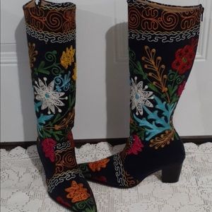 Beautiful multicolored Embroidered Boots.